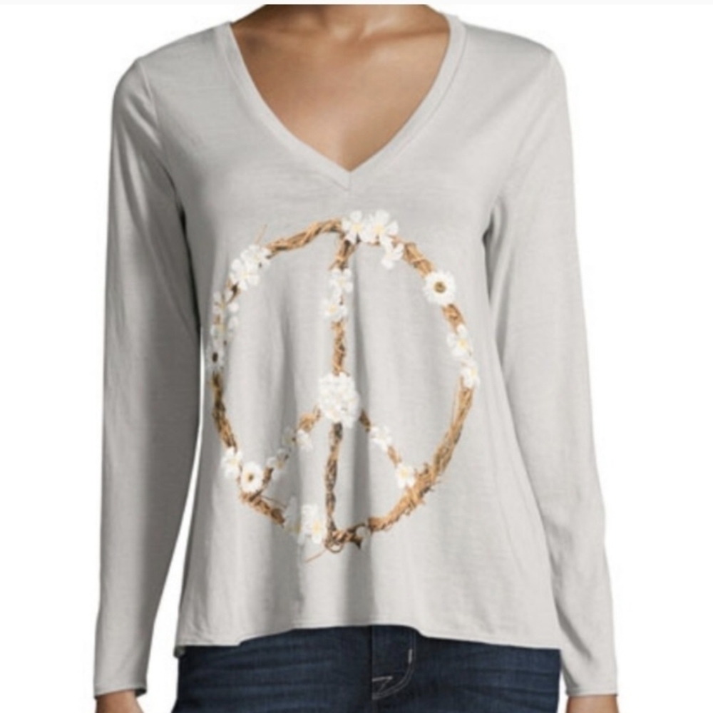 Chaser loose fit lightweight long sleeve top back cutout